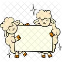 Board Carried By Sheep School Education Icon