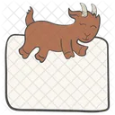 Board Under A Jumping Goat Presentation Business Icon