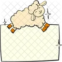 Board Under Sheep Jumping Sheep Animal Icon