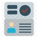 Boarding Card Checking Documents Icon