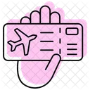 Boarding Pass Color Shadow Thinline Icon Icon