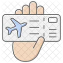 Boarding Pass Lineal Color Icon Symbol
