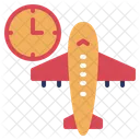 Boarding Time Flight Time Air Travelling Time Icon