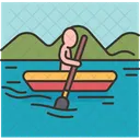 Boat Rowing Canoe Icon