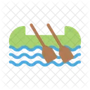 Boat Canoe Paddling Icon