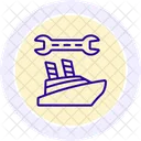 Boat Repair Line Icon Icon