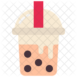 Boba Milk Tea Icon Download In Flat Style