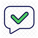 Mensaje Bocadillo Marca De Verificacion Icono