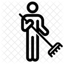 Hausmeister Reinigungskraft Symbol