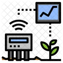 Bodensensor Smart Farm Bodenfeuchtigkeit Gefahren Io T Drahtloser Sensor Agrartechnologie Symbol