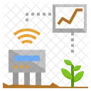 Bodensensor Smart Farm Bodenfeuchtigkeit Gefahren Io T Drahtloser Sensor Agrartechnologie Symbol