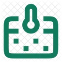 Bodentemperatur Pflanze Thermometer Symbol