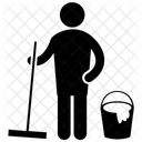 Hausmeisterdienste Bodenreinigung Hausreinigung Symbol