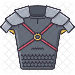 Body Armor Icon - Download in Colored Outline Style