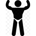 Body Builder Man Masculine Icon