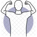 Body Building Action Showing Bicep Action Bicep Action Icon