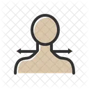 Body Frame Deltoid Measurement Shoulder Size Icon