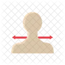 Body Frame Deltoid Measurement Shoulder Size Icon