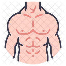 Back male Icon - Download in Colored Outline Style