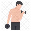 Bodybuilder Flat  Icon