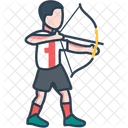 Bogenschiessen Pfeil Ziel Symbol