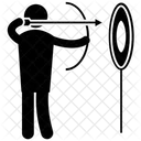 Bogenschiessen Pfeil Und Bogen Dartscheibe Symbol