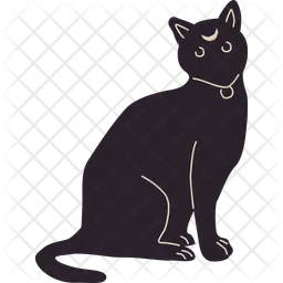 Black Cat Bohemian  Icon