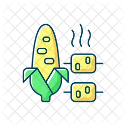Boiled And Grilled Corn  Icon