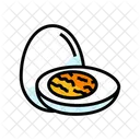 Boiled Egg Cut Icon