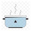 Boiling Water Steel Pot Kitchen Icon
