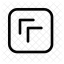 Boite A Double Chevron En Haut A Gauche Chevron Angle Icône