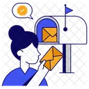 Boite Aux Lettres Boite Aux Lettres Fente A Courrier Icône