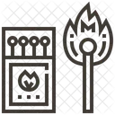 Boite Dallumettes Feu Flamme Icône