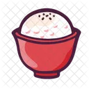 Tazon De Arroz Comida Fruta Icono