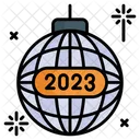 Ano Nuevo 2023 Bola De Discoteca Icono