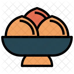 Bola de masa hervida  Icono