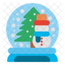 Bola De Nieve Navidad Decoracion Icono