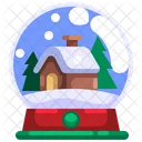 Bola De Nieve Bola De Cristal Navidad Icono