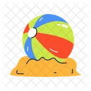 Bola De Para Quedas Bola De Praia Brinquedo De Praia Ícone