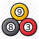 Jogo De Sinuca Esportes Com Taco Bilhar Ícone