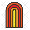 Bold Colorful Memphis Rainbow Shape Bold Colorful Icon