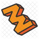 Bold Fun Wiggle Twisted Lines Fluid Icon