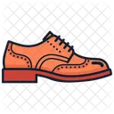 Bold Orange Brogues Shoes  Icon