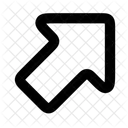 Bold Up Right Arrow Icon