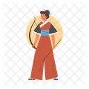 女性、戦士、アジア人 アイコン