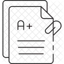 Boletim Escolar Folha De Notas Folha De Resultados Icon