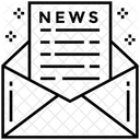 Boletin Informativo Carta De Prensa Correo Electronico Icono
