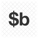 Currency Symbol Bolivia Icon