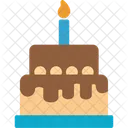Bolo Aniversario Velas Ícone