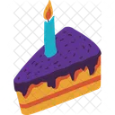 Bolo de aniversário roxo  Ícone